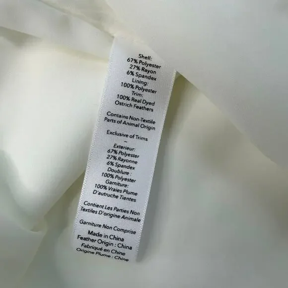 New Likely Cameron Feather Trim Crystal Embellished Minidress Size 4 - Picture 8 of 10